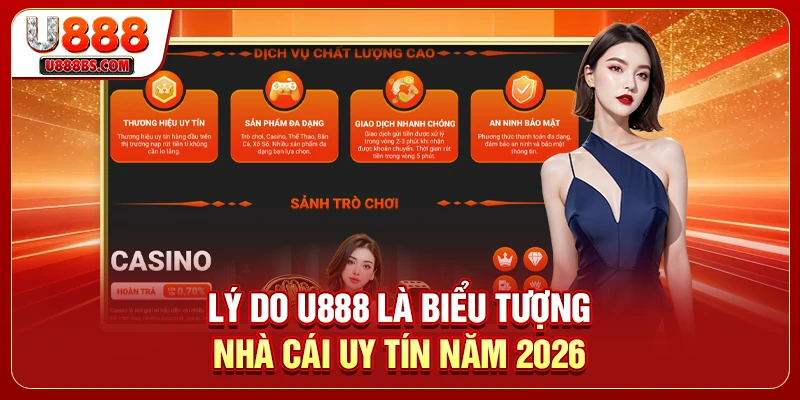 Lý do U888 là biểu tượng nhà cái uy tín năm 2026